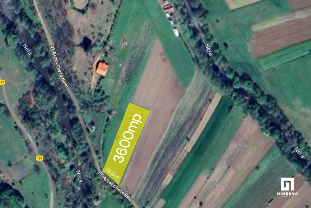 Teren 3600 mp pe drumul de acces in Cheile Nerei – Oportunitate excelenta! 