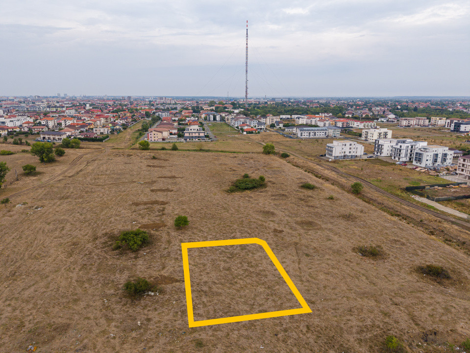 Teren 950 mp pentru proiect rezidential in Giroc – acces multiplu, zona blocuri