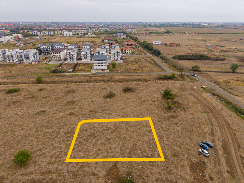 Teren 950 mp pentru proiect rezidential in Giroc – acces multiplu, zona blocuri