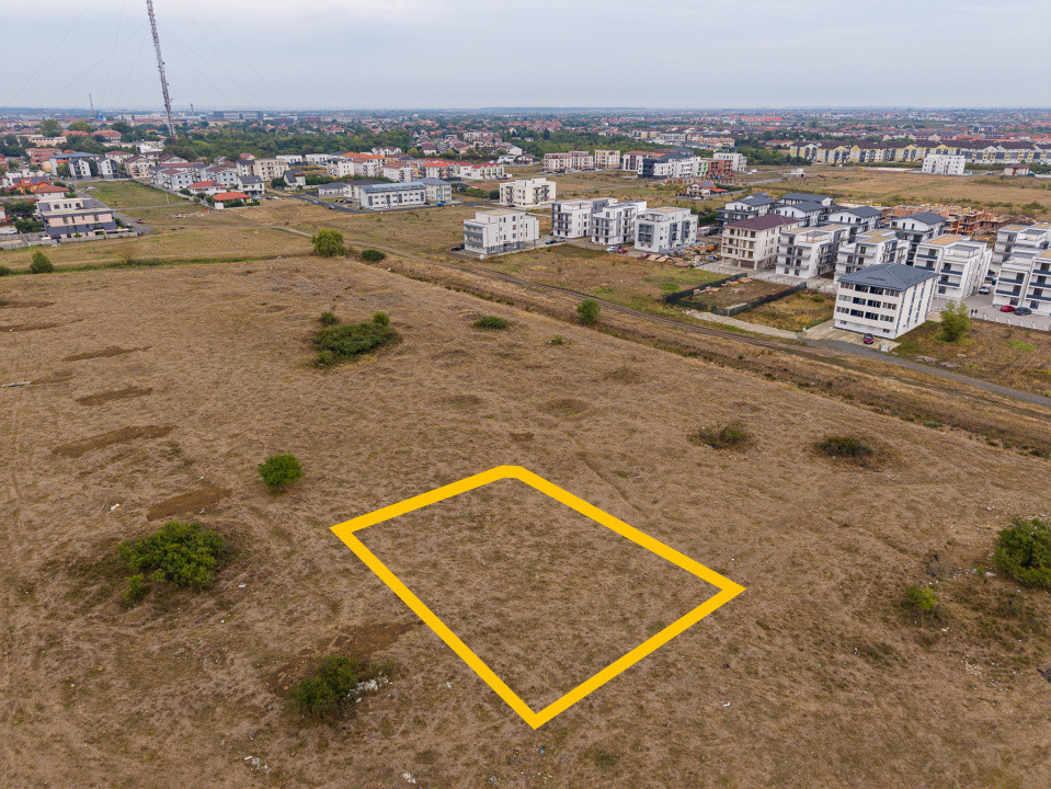 Teren 950 mp pentru proiect rezidential in Giroc – acces multiplu, zona blocuri