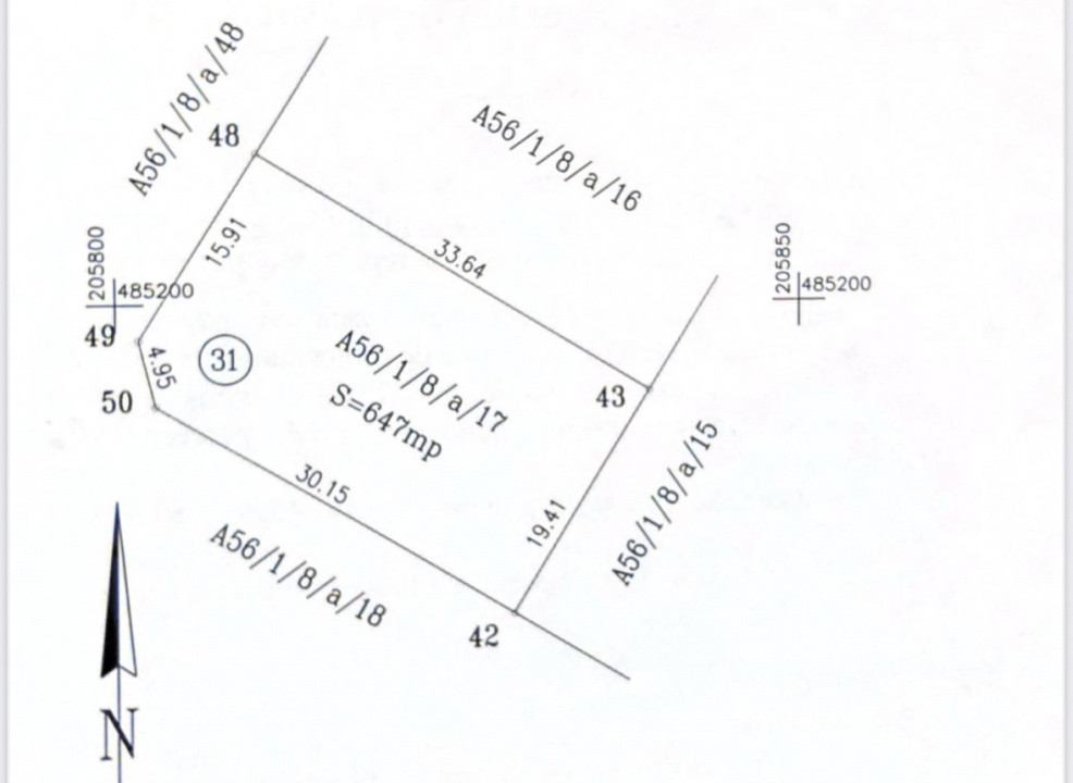 Teren pe persoana juridica 647 mp  Dumbravita, str. Bucuresti