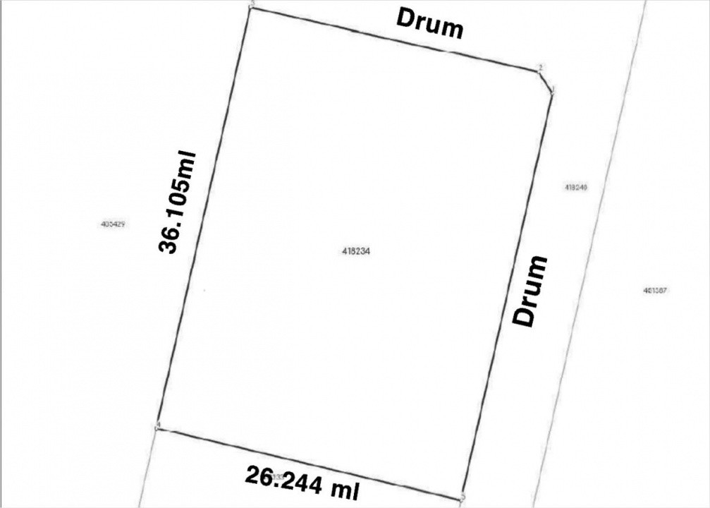 Teren pentru bloc S+P+2E+ER | 950 mp – acces multiplu, zona blocuri