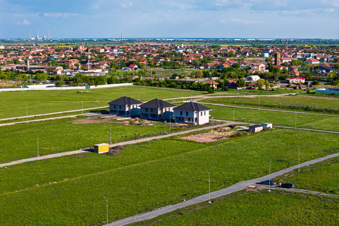 Teren Sacalaz - 806 mp, cu proiect si autorizatie duplex, Comision 0
