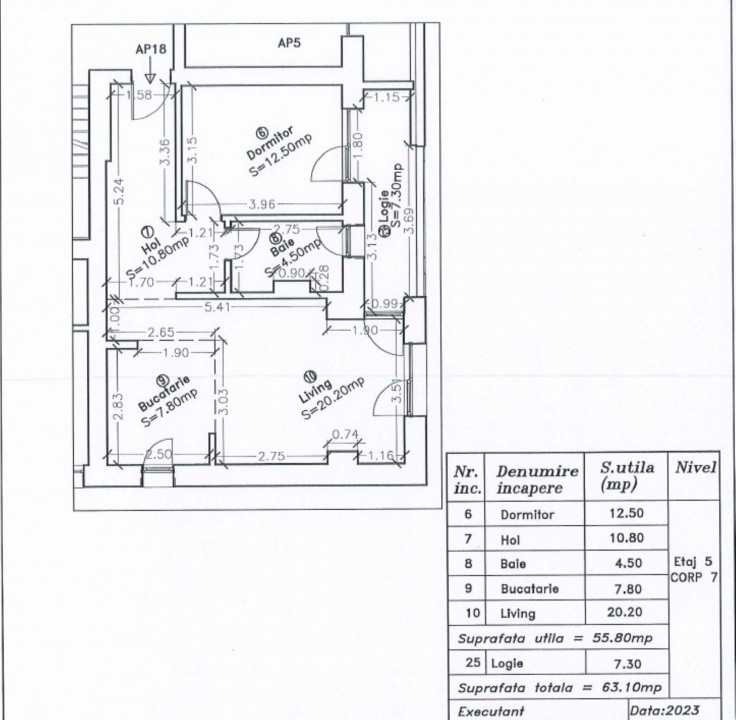 Apartament nou 2 camere | 55,8 mp utili | Logie 7,3 mp | Parcare | Iris Armoniei