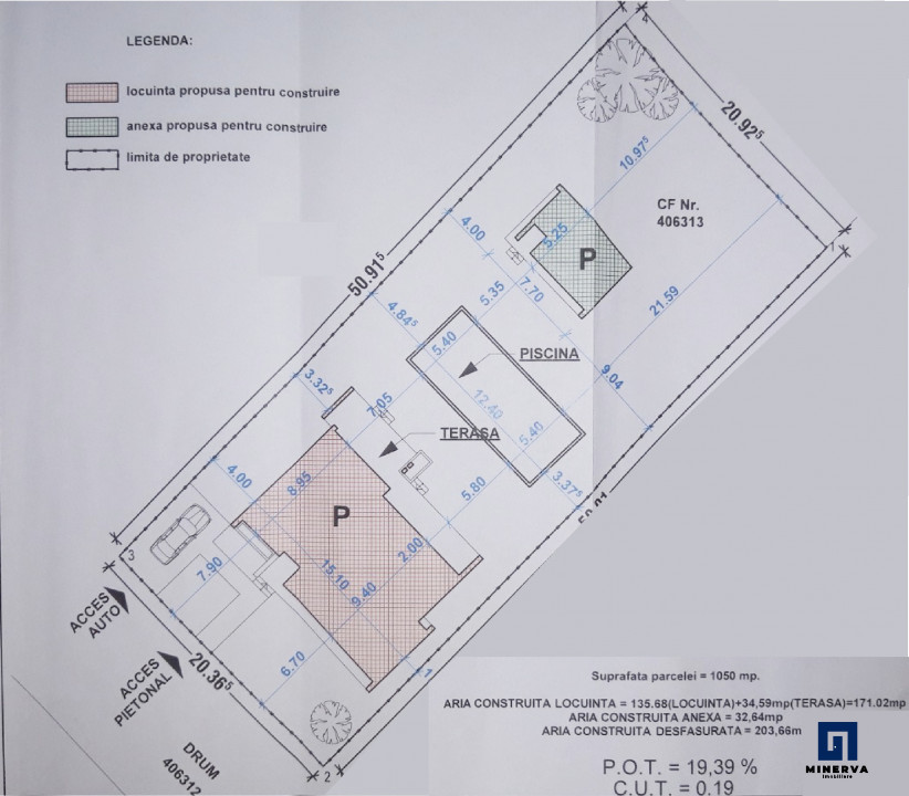 Teren 1050 mp, FS 21 m, langa Padurea Verde , COMISION 0%