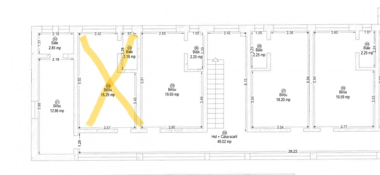 Birou 20,47 mp, renovat, aer conditionat, et 2, Mehala | Comision 0