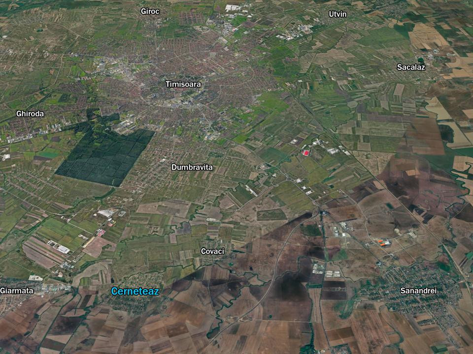 Teren 1.448 mp | Cerneteaz | Strada asfaltata | Utilitati | Comision 0%