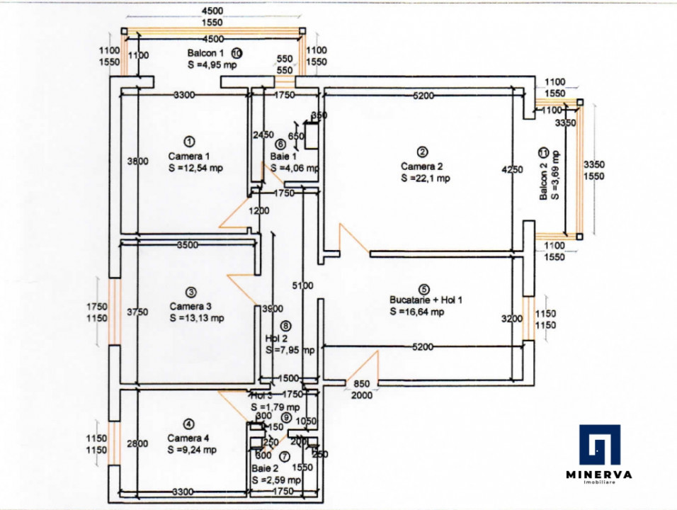 Comision 0! Shopping City Apartament 4 cam, decomandat – 107mp! 