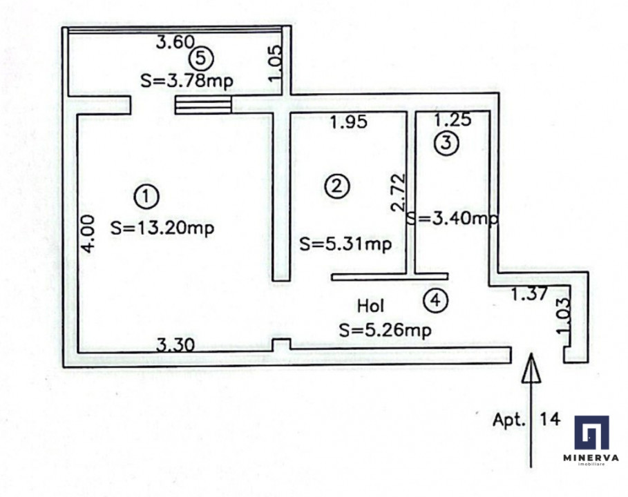 Apartament SPATIOS  cu o camera | Bd Dambovita | comision 0